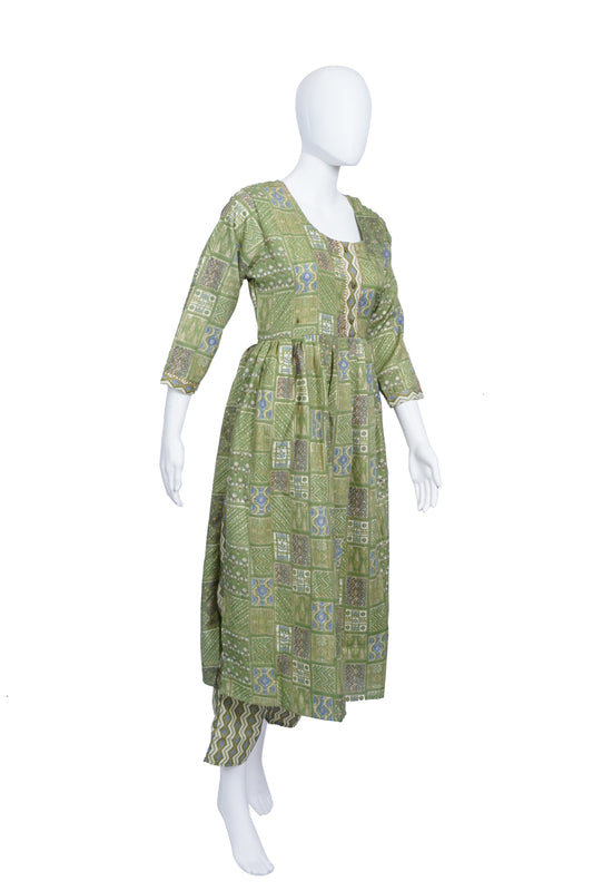 Pista Green Regular Kurta Set